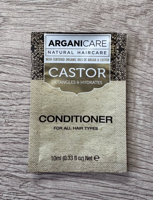 Arganicare Castor, Detangles & Hydrates, Maska do włosów, Odbudowujaca i ultra-odżywcza