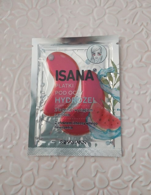 Isana Płatki pod oczy, Hydrożelowe, Intensywnie nawilżające, Kofeina i wyciąg z arbuza
