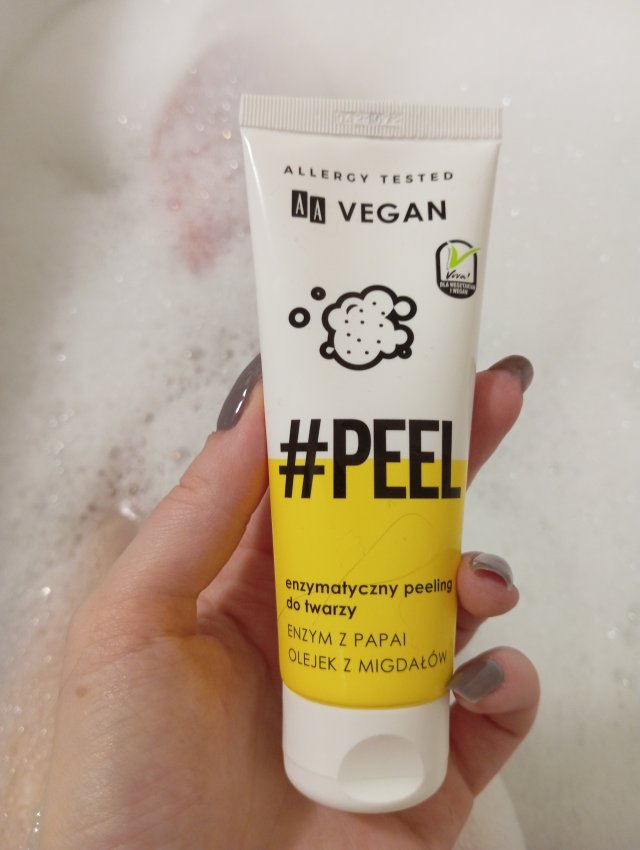 AA Vegan, #Peel, Peeling do twarzy, Enzymatyczny, Enzym z papai i olejek z migdałów