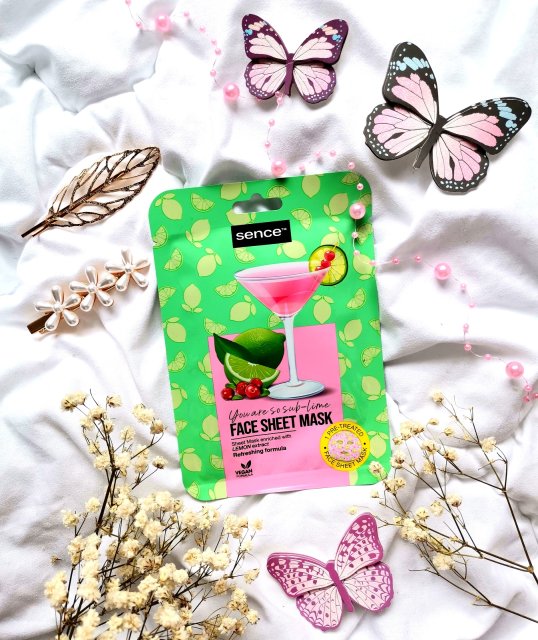 Sence Essentials Maska do twarzy w płacie, You Are so Sub-lime, Ekstrakt z limonki