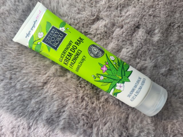 Cztery Pory Roku Krem do rąk, Glicerynowy, Nawilżający, Aloes i zielona herbata