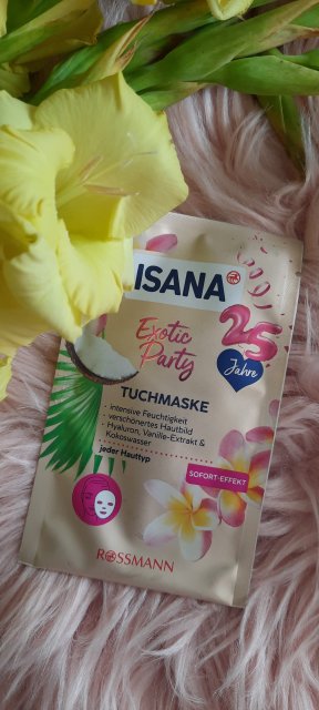 Isana Maseczka do twarzy w płacie, Exotic Party, 25 Yahre