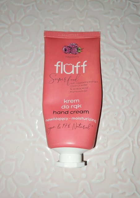Fluff Superfood, Krem do rąk, Antybakteryjny i nawilżający, Malina