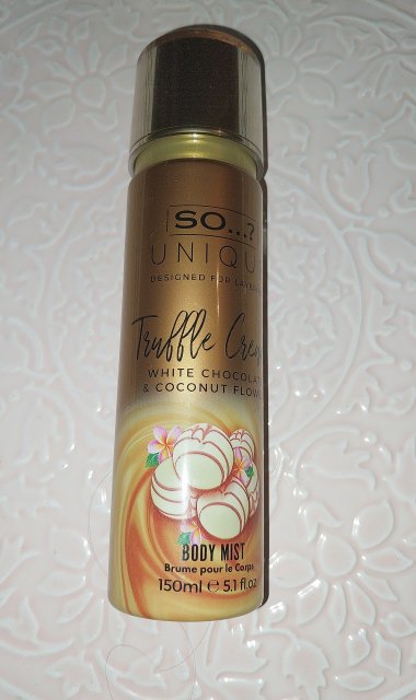 So ...? Unique, Mgiełka do ciała, Truffle Cream, Biała czekolada i kwiat kokosu