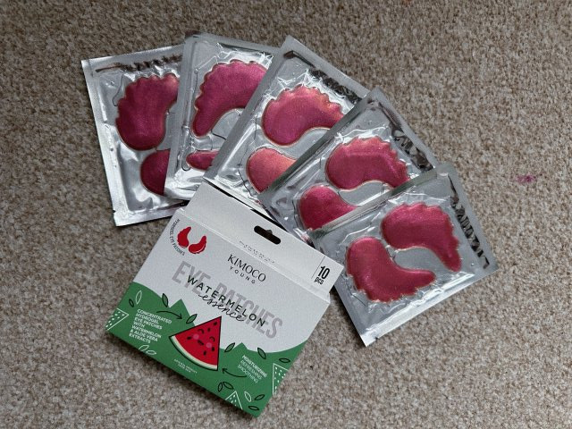 Kimoco Beauty Płatki pod oczy, Hydrożelowe, Watermelon Essence, Nawilżająco-odświeżające