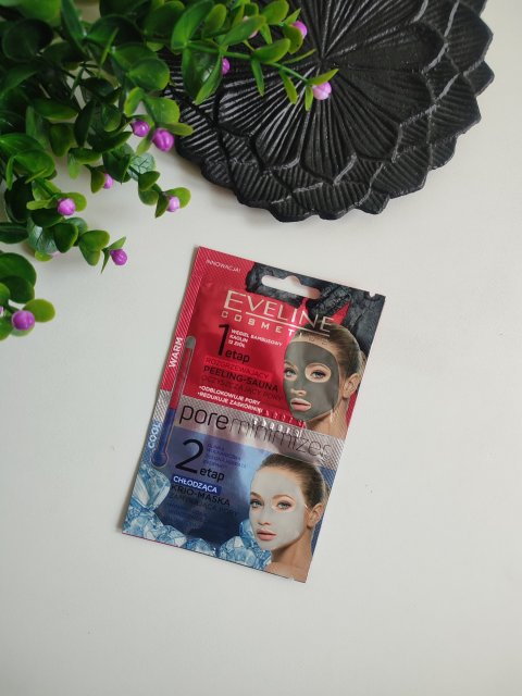 Eveline #Clean Your Skin, Zabieg dwuetapowy, Rozgrzewający peeling i chłodząca maska