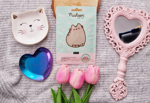 Sence Essentials Pusheen The Cat, Maseczka do twarzy w płacie, Orange Scent, Formuła rewitalizująca, Zapach pomarańczy 