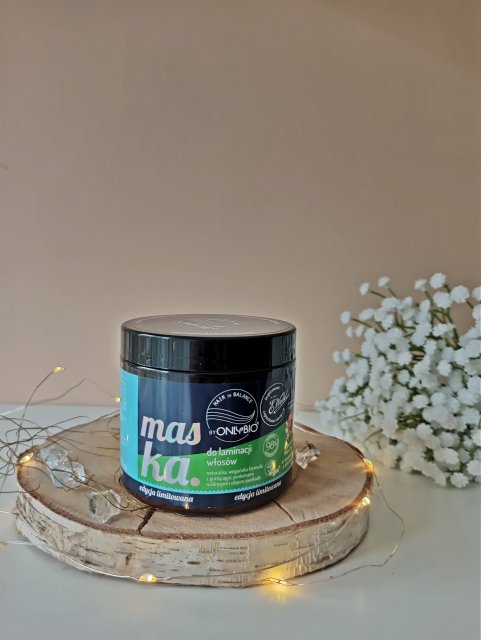 OnlyBio Hair Balance, Maska do laminacji włosów, E.Wedel, Inspirowana zapachem czekolady mocno mlecznej z orzechami laskowymi, Edycja Limitowana 