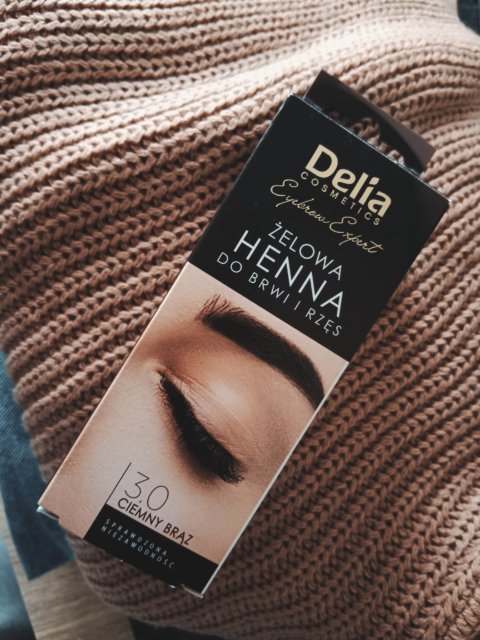 Delia Henna do brwi, Żelowa, nr 3.0 Ciemny brąz