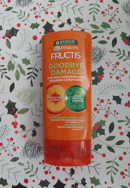 Garnier Fructis, Goodbye Damage, Odżywka do włosów, Odbudowująca, Amla Oil Extract & Liquid Vegetal Keratin