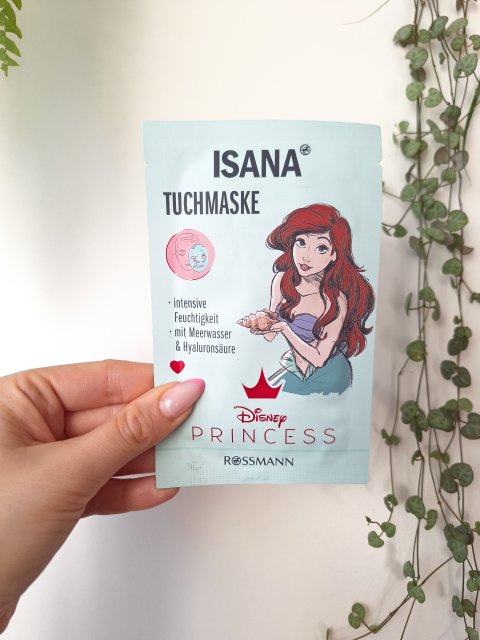 Isana Disney Princess, Maseczka do twarzy w płacie, Meerwasser & Hyaluronsaure, Ariel