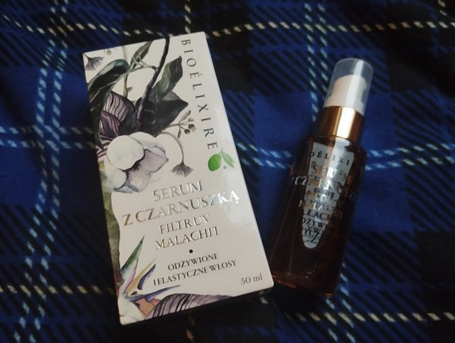 Bioélixire Serum do włosów, Z olejkiem z czarnuszki, Filtr UV, Malachit