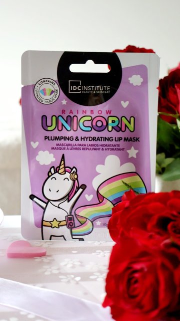 IDC Institute Maska do ust w płacie, Rainbow Unicorn, Plumping & Hydrating Lip Mask