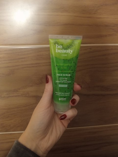 BeBeauty Care, Peeling do twarzy, Energetic Kiwi, Kwasy AHA, pestki kiwi, Skóra tłusta