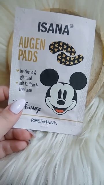 Isana Disney, Płatki pod oczy, Myszka Mickey, Koffein & Hyaluron