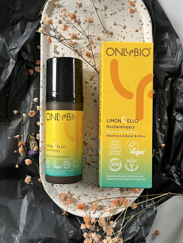 OnlyBio Krem do twarzy, LimonCello, Rozświetlający, Witamina C & Banan & Arbuz