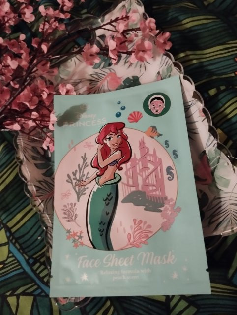 Maxbrands Marketing B.V. Disney Princess, Maseczka do twarzy w płacie, Relaxing Formula, Brzoskwinia, Ariel