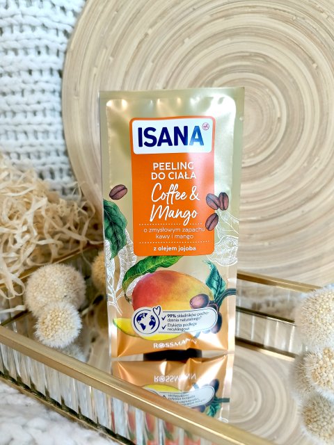 Isana Peeling do ciała, Coffee & Mango, Z olejem jojoba