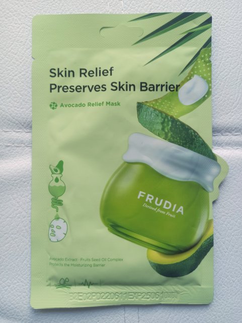 Frudia Maska do twarzy w płacie, Skin Relief Preserves Skin Barier, Avocado