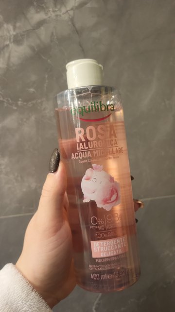 Equilibra Rosa, Woda micelarna, Z kwasem hialuronowym, Delikatnie oczyszczająca