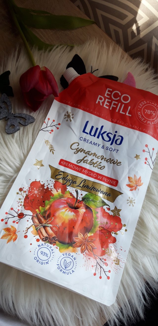 Luksja Creamy & Soft, Mydło w płynie, Kremowe, Cynamonowe Jabłko
