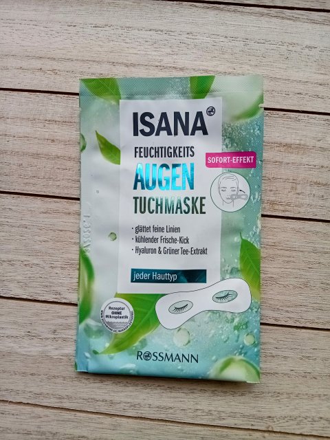 Isana Maseczka na okolice oczu w płacie, Feuchtigkeits, Augen Tuchmaske, Do wszystkich rodzajów skóry 