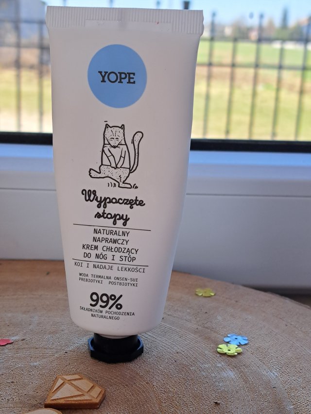YOPE Krem do nóg i stóp, Wypoczęte stopy, Naturalny, Naprawczy, Chłodzący, Koi i nadaje lekkości 