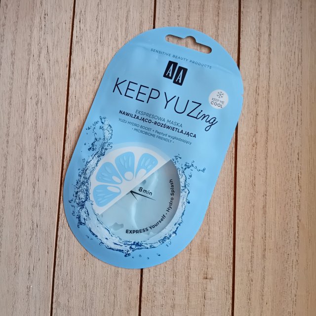 AA Keep YUZing, maska do twarzy, ekspresowa, nawilżająco-rozświetlająca