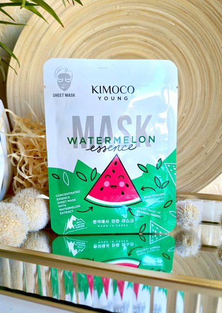 Kimoco Beauty Maska do twarzy w płacie, Watermelon Essence, nawilżająca
