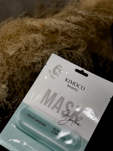 Kimoco Beauty Maska do twarzy w płacie, Hydro, Algae Complex, Nawilżająca, Kompleks z Alg