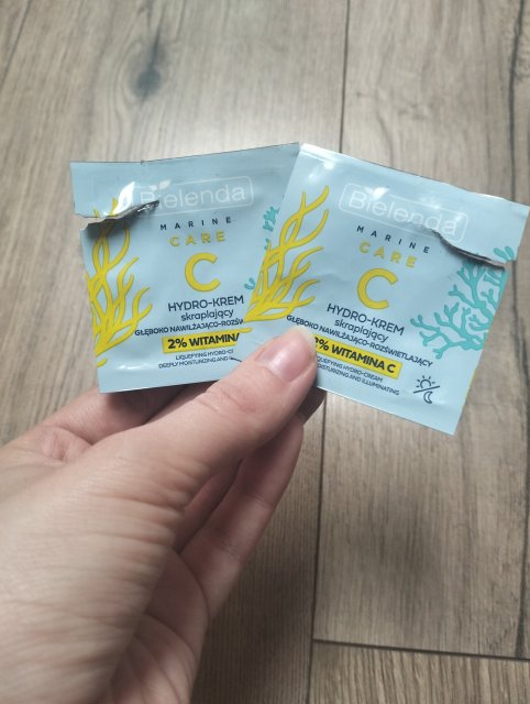 Bielenda Marine Care C, Hydro-krem do twarzy, Skraplający, Głęboko nawilżająco-rozświetlający, 2% witamina C
