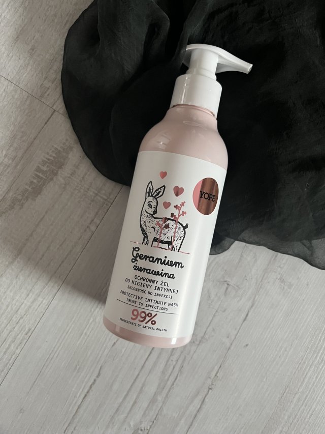 YOPE Żel do higieny intymnej, Naturalny, Geranium i żurawina