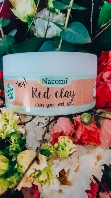 Nacomi Maska do twarzy, Red Clay, Czerwona glinka, Zmniejszająca zaczerwienienie