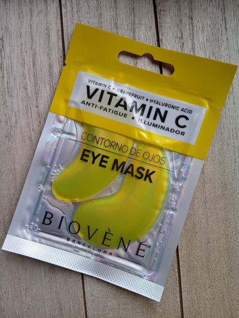 Biovene Barcelona Eye Mask, Płatki pod oczy, Vitamin C, Ultra-Bright Eye Pad Mask, Grapefruit and Hyaluronic Acid