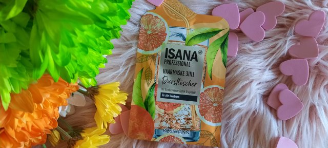 Isana Professional, Maska do włosów, Durstlöscher, 3in1, Woda bambusowa i różowy grejpfrut 