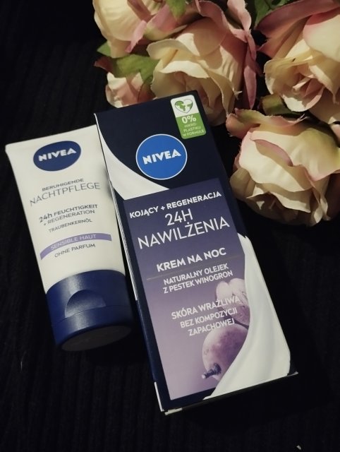 Nivea Krem do twarzy, Na noc, 24h nawilżenia, Skóra wrażliwa