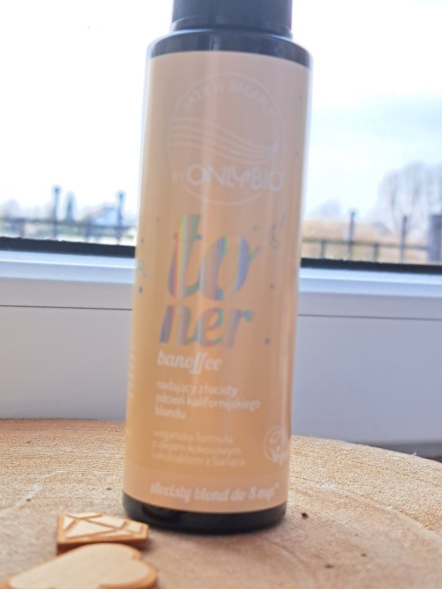 OnlyBio Hair In Balance, Toner do włosów, Banofee, Nadający złocisty odcień kalifornijskiego blondu