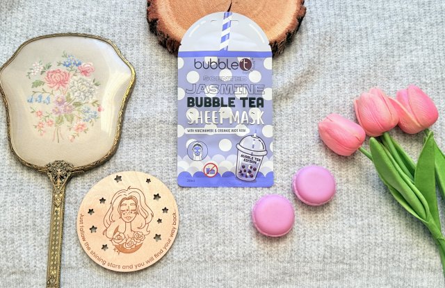 Bubble T Maska do twarzy w płacie, Jasmine Bubble Tea, Hydrating & Toning