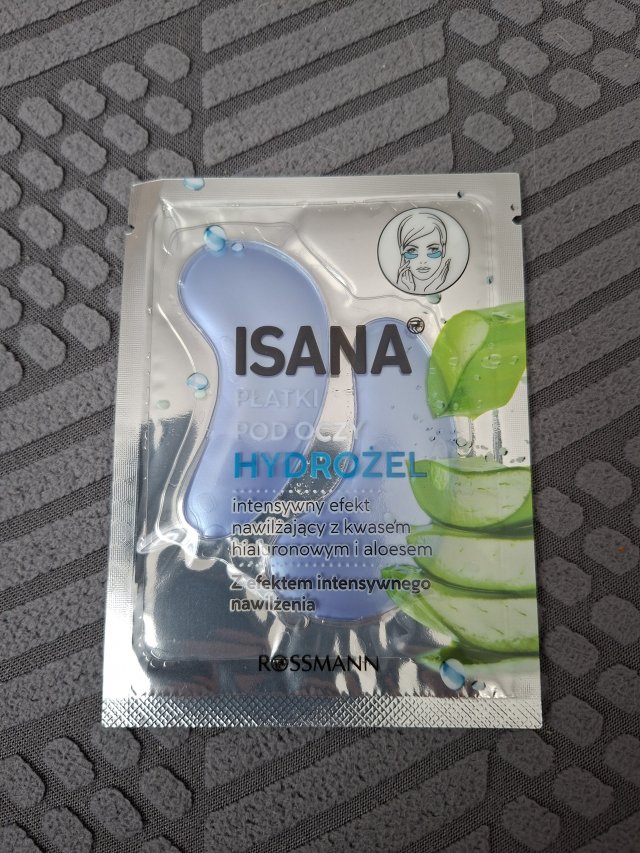 Isana Płatki pod oczy, Hydrożelowe, Intensywnie nawilżające, Hyaluron & Aloe Vera