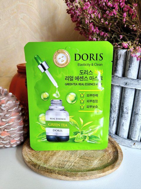 JIGOTT Maska do twarzy w płacie, Doris, Aloe Real Essence Mask, Nawilżająca