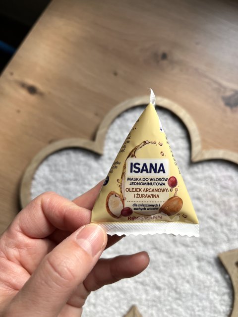 Isana Maska do włosów, Jednominutowa, Olej arganowy i żurawina