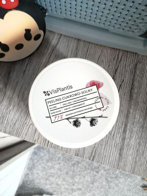 Vis Plantis Peeling do ciała, Cukrowo-solny, Olej z róży + olej bawełniany