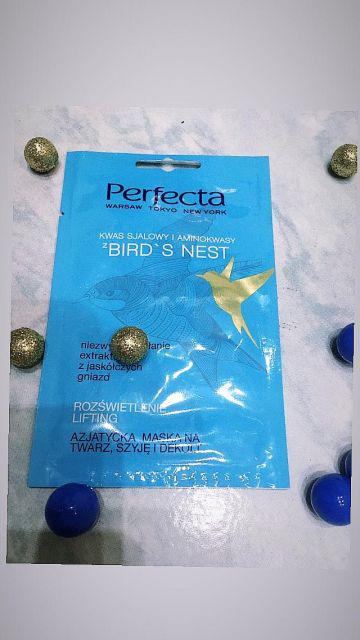 Perfecta Bird`s Nest, Maseczka do twarzy, Rozświetlenie i lifting, Kwas sjalowy i aminokwasy