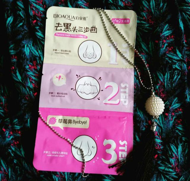 BIOAQUA Plastry na nos, Zabieg 3 kroki, Black Heads 3 Step