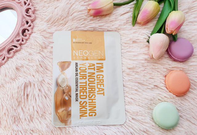 Neogen Dermalogy Maska do twarzy w płacie, Argan Oil Essential Mask