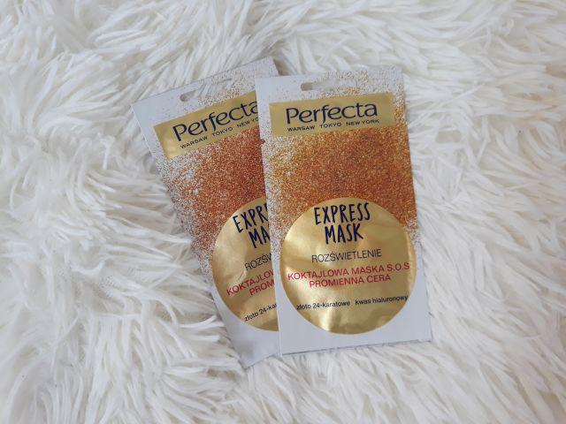Perfecta Express Mask, Rozświetlenie, Koktajlowa maska S.O.S, Promienna cera