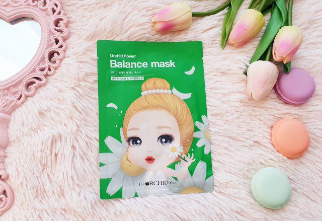 The Orchid Skin Maska do twarzy w płacie, Orchid Flower, Balance Mask 