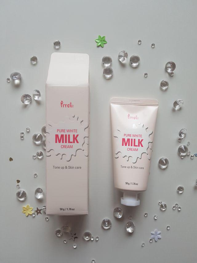 Prreti Krem do twarzy, Pure White Milk Cream, Tone Up & Skin Care, Rozjaśniający