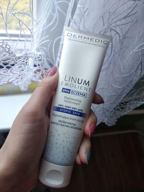 Dermedic Linum Emolient, Plus Eczema, Krem do rąk, Regenerujący, Skóra sucha, bardzo sucha i atopowa