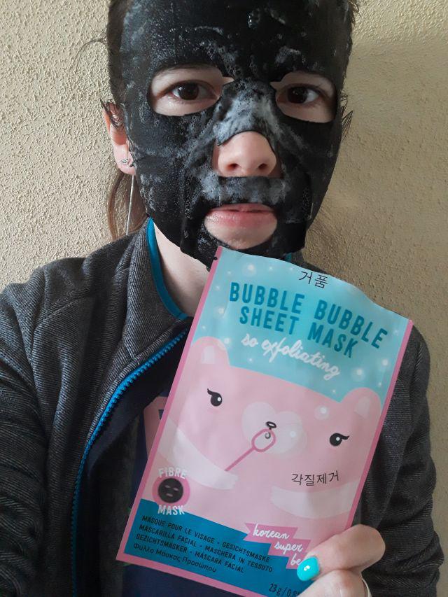 JiinJU Beauty Maska do twarzy w płacie, Bubble Bubble Sheet Mask, So Exfoliating
